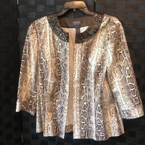 Chico’s L jacket w/embellished collar